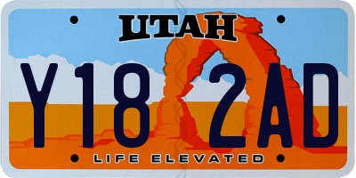 UT license plate Y182AD