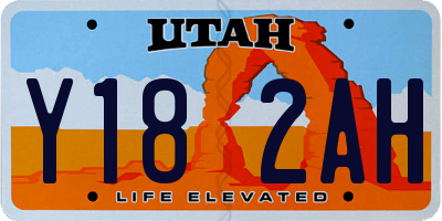 UT license plate Y182AH