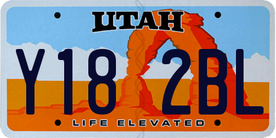 UT license plate Y182BL
