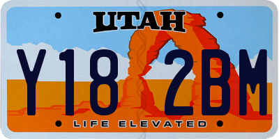 UT license plate Y182BM