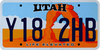 UT license plate Y182HB