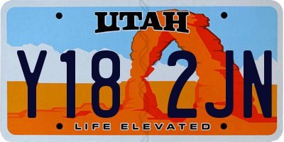 UT license plate Y182JN