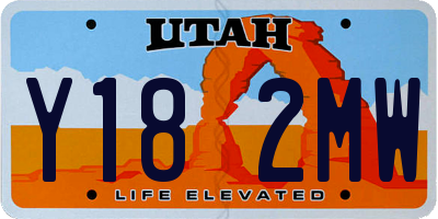 UT license plate Y182MW