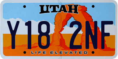 UT license plate Y182NF