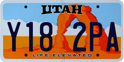 UT license plate Y182PA
