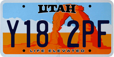 UT license plate Y182PF