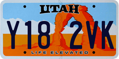 UT license plate Y182VK