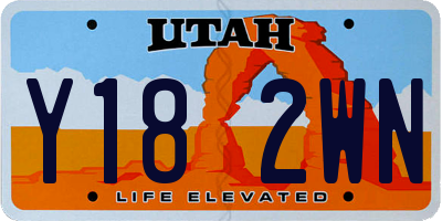 UT license plate Y182WN