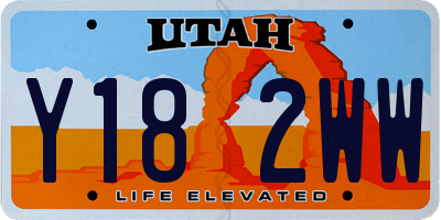 UT license plate Y182WW