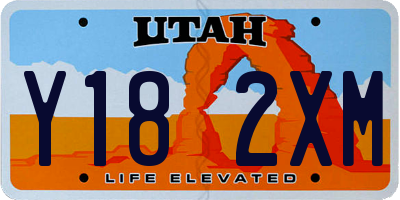 UT license plate Y182XM