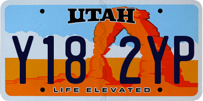UT license plate Y182YP