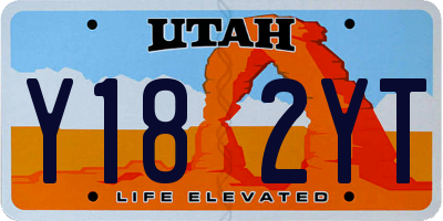 UT license plate Y182YT