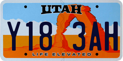 UT license plate Y183AH