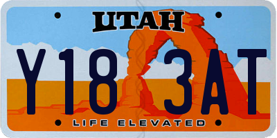 UT license plate Y183AT