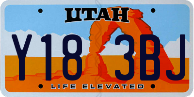 UT license plate Y183BJ