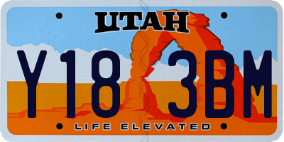 UT license plate Y183BM