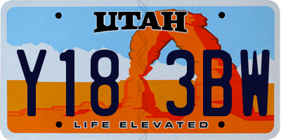 UT license plate Y183BW