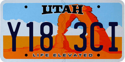 UT license plate Y183CI