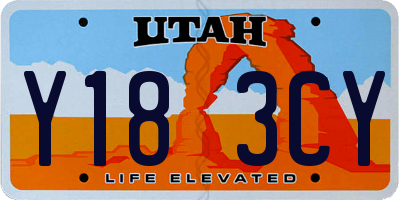 UT license plate Y183CY