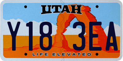 UT license plate Y183EA