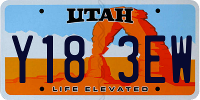 UT license plate Y183EW