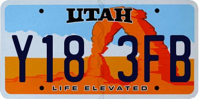 UT license plate Y183FB