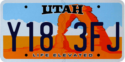 UT license plate Y183FJ