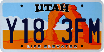 UT license plate Y183FM