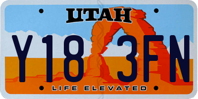 UT license plate Y183FN