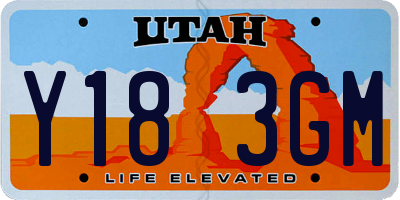 UT license plate Y183GM