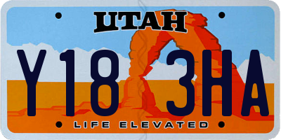 UT license plate Y183HA