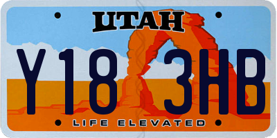 UT license plate Y183HB