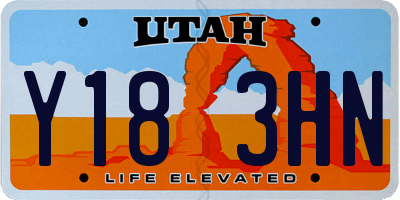 UT license plate Y183HN