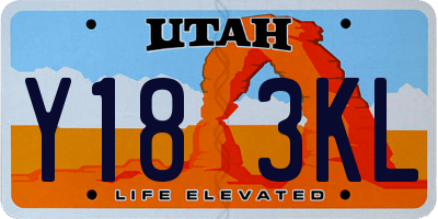UT license plate Y183KL