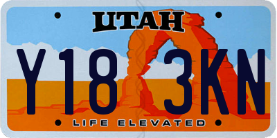 UT license plate Y183KN