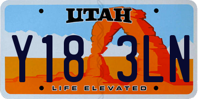 UT license plate Y183LN