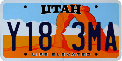 UT license plate Y183MA