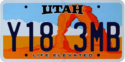 UT license plate Y183MB