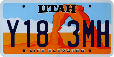 UT license plate Y183MH