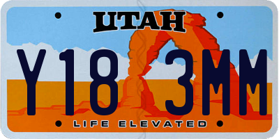 UT license plate Y183MM