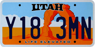 UT license plate Y183MN