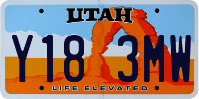 UT license plate Y183MW