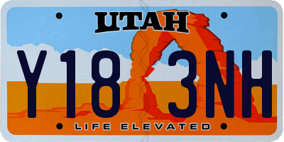UT license plate Y183NH