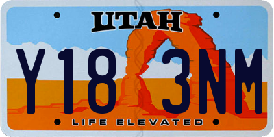 UT license plate Y183NM