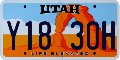 UT license plate Y183OH