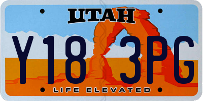UT license plate Y183PG