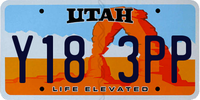 UT license plate Y183PP