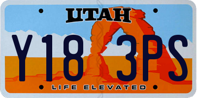 UT license plate Y183PS