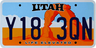 UT license plate Y183QN