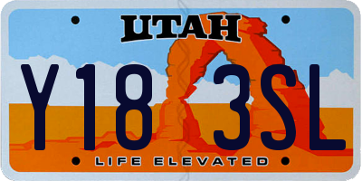 UT license plate Y183SL
